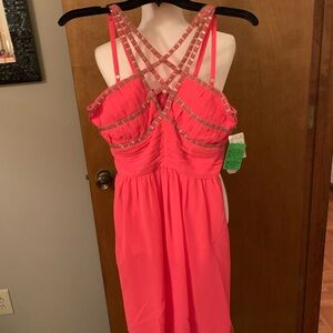 Pink Strappy Special Occasion Dress